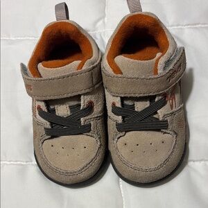 Teva Tan and Orange Baby Walker Sneakers with Velcro Strap
